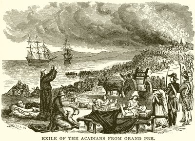 Esilio degli Acadiani da Grand Pre da English School