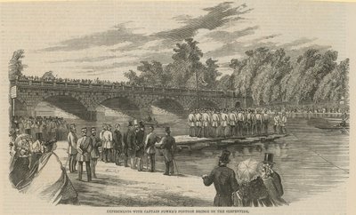 Esperimenti con il ponte galleggiante del Capitano Fowkes sulla Serpentine, Hyde Park da English School
