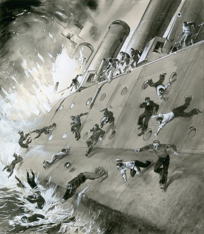 Esplosione della HMS Natal nel 1915 da English School