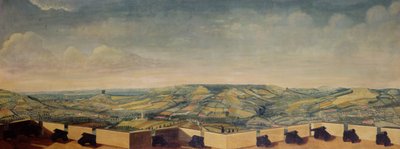 Ampio paesaggio visto dal forte di Rodborough, c.1764 da English School