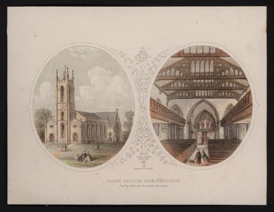 Vedute esterne e interne della Chiesa di Cristo, Harrogate, Yorkshire da English School