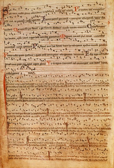 Notazione musicale medievale da English School