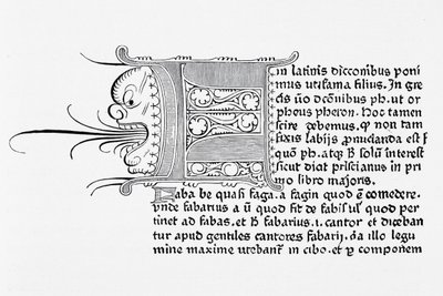 Facsimile di una pagina del Catholicon, stampato da Johannes Gutenberg, Magonza, 1460 da English School