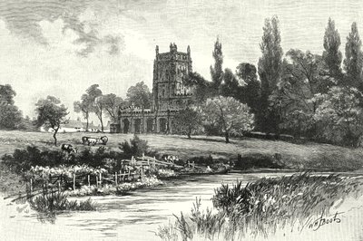 Fairford, dal Colne (incisione) da English School