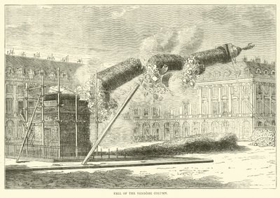 Caduta della Colonna Vendome, aprile 1871 da English School