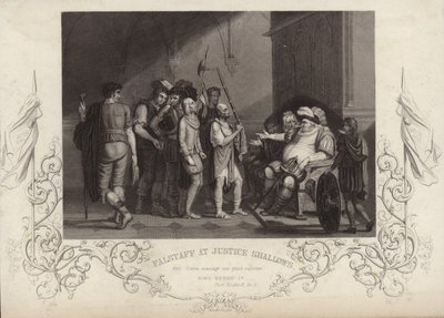 Falstaff alla giustizia Shallow da English School