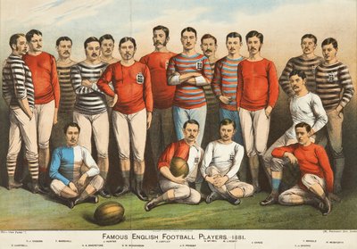 Famosi calciatori inglesi del 1881, da Boys Own da English School