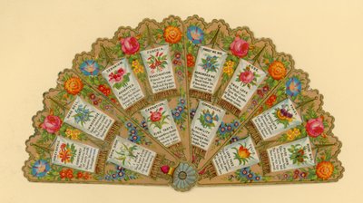 Ventaglio, simbolismo dei fiori da English School