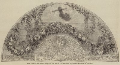 Ventaglio dipinto da Miss E Roberts per HRH la Principessa Federico-Guglielmo di Prussia (incisione) da English School