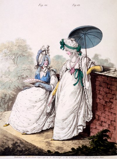 Tavola di moda di abiti da mattina per signore, 1796 da English School