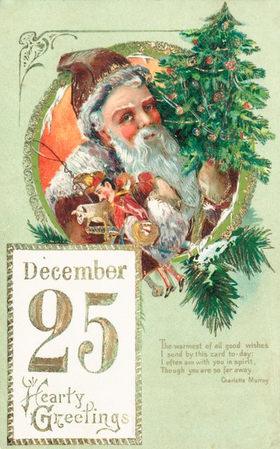 Babbo Natale, biglietto di Natale da English School