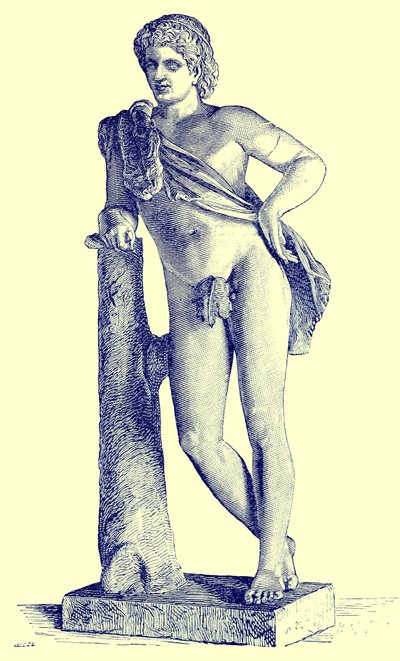 Fauno di Prassitele, illustrazione da History of Rome di Victor Duruy, pubblicato nel 1884 da English School