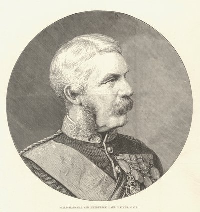 Maresciallo di Campo Sir Frederick Paul Haines, GCB (incisione) da English School