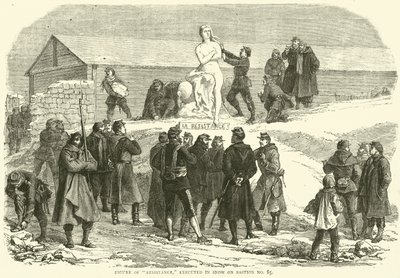 Figura di Resistenza, eseguita nella neve sul Bastione n. 85, dicembre 1870 da English School