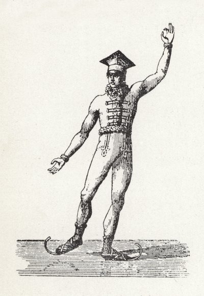 Figura di un uomo che pattina sul ghiaccio da English School