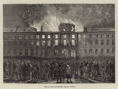 Incendio alla casa del governatore, Bruges da English School