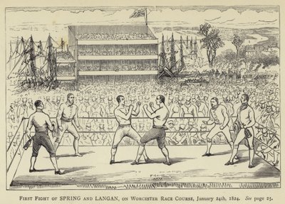 Primo combattimento di Spring e Langan, sul Worcester Race Course, 24 gennaio 1824 da English School