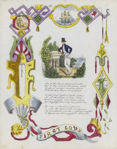 Primo Amore, cartolina di San Valentino britannica da English School