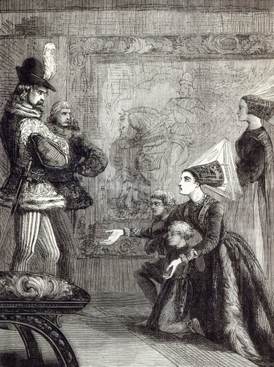 Primo incontro di Edoardo IV e Lady Elizabeth Gray, illustrazione da 