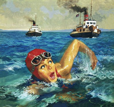 Prima donna a nuotare nel Canale della Manica: Gertrude Ederle da English School