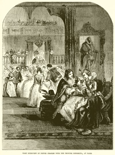 Primo incontro del principe Carlo con la principessa Enrichetta a Parigi da English School