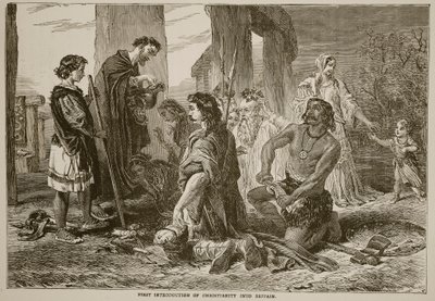 Prima introduzione del cristianesimo in Gran Bretagna da English School