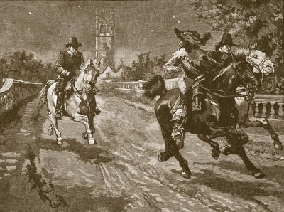 Fuga di Carlo da Oxford, illustrazione da Cassells Illustrated History of England da English School