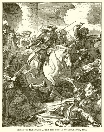 Fuga di Monmouth dopo la battaglia di Sedgemoor, 1685 da English School