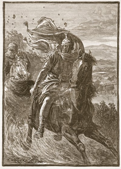 La fuga di Pompeo dal campo di battaglia di Farsalo da English School