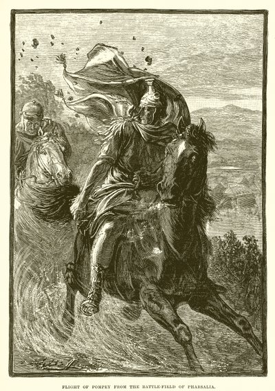 Fuga di Pompeo dal campo di battaglia di Farsalo da English School