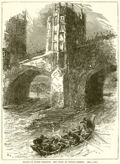 Fuga della Regina Eleonora: La scena al Ponte di Londra da English School