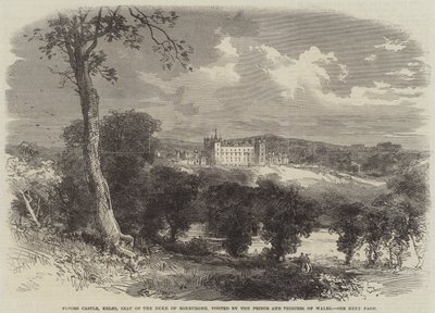 Floors Castle, Kelso, residenza del Duca di Roxburghe, visitata dal Principe e dalla Principessa del Galles da English School