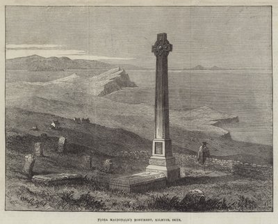 Il monumento a Flora MacDonald, Kilmuir, Skye (incisione) da English School