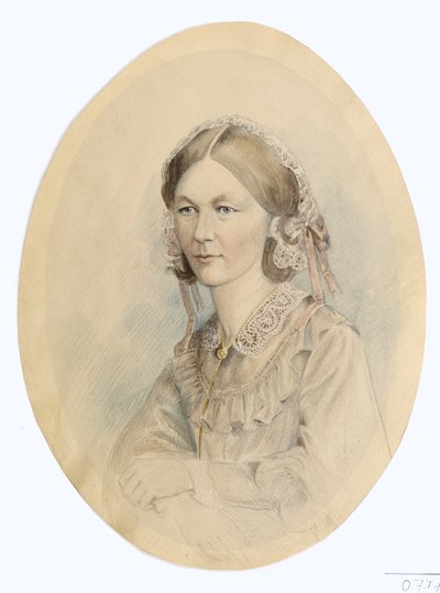 Florence Nightingale, dopo una fotografia di Lenthall, 1956 da English School