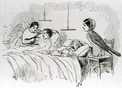 Florence Nightingale e uno dei suoi angeli ministranti in Crimea da English School
