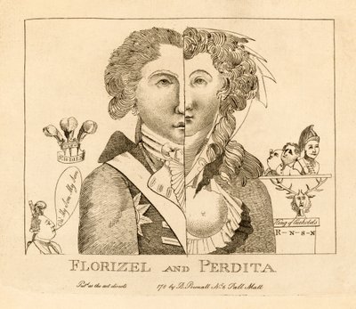 Florizel e Perdita, pub. c.1783 da English School