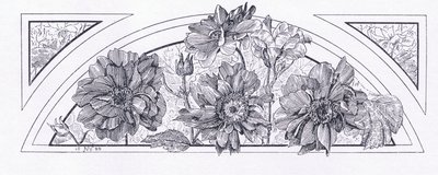 Disegni floreali, da The Magazine of Art 1893, Cassell and Company, 1893 da English School