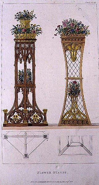 Espositori di fiori, tavola 163 da Ackermann