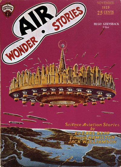 Disco volante - in "Air Wonder Stories", nov. 1929 da English School
