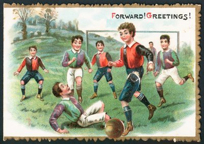 Partita di calcio (Avanti! Saluti!), biglietto di Natale da English School