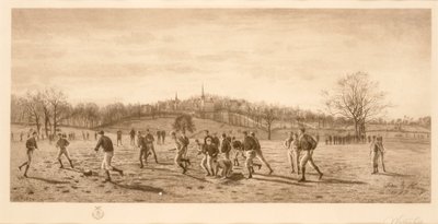 Calcio alla Harrow School, 1887 da English School