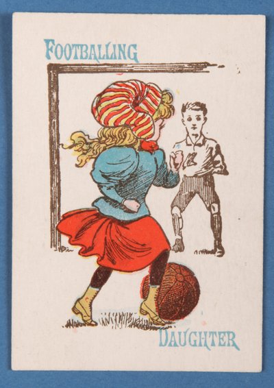 Figlia Calciatrice, dal gioco di carte Happy Families, c.1890-1900 da English School