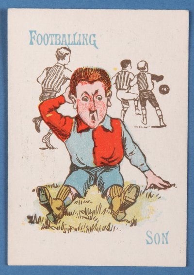 Figlio Calciatore, dal gioco di carte Happy Families, c.1890-1900 da English School