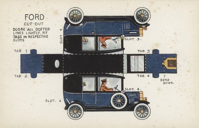 Ford Cut Out (litografia a colori) da English School