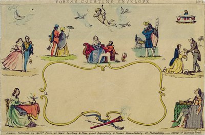 Busta di Corteggiamento di Fores, pub. da Messrs Fores, c.1840 da English School