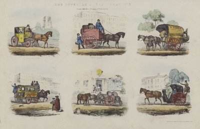 Forme di trasporto nella Londra della metà del XIX secolo da English School