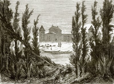 Forte Edmonton, sul fiume Saskatchewan superiore da English School
