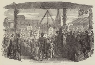 Fondazione di una Scuola Femminile Indù a Cornwallis-Square a Calcutta da English School