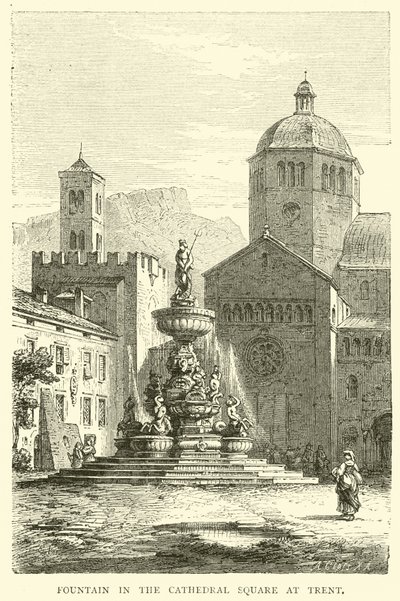 Fontana in Piazza del Duomo a Trento da English School