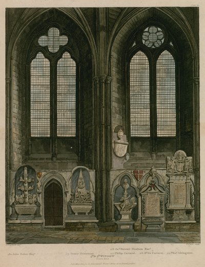 Quarta e quinta finestra, Navata Nord, Abbazia di Westminster, Londra da English School